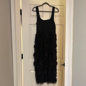 Anthropologie Elegant Black Sleeveless Dress